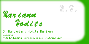 mariann hodits business card